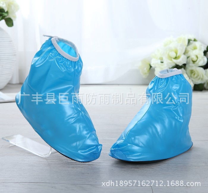厂家利雨儿童中筒加厚防雨鞋套pvc防滑鞋套防水鞋套非一次性雨鞋