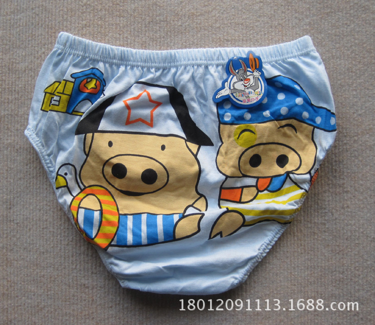 童<em>内衣内裤</em>-2014新款<em>光头强</em>卡通纯棉男童三角