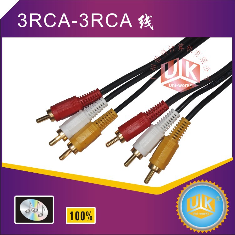 線材紫色背景3RCA-3RCA CABLE