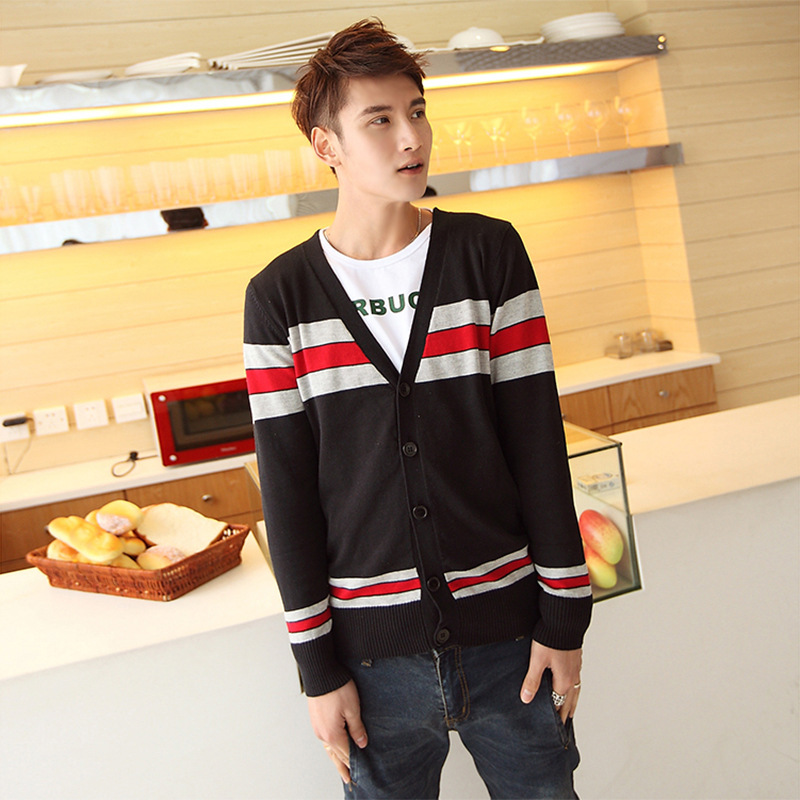 秋冬新款男士针织衫<em>男开衫</em>男<em>毛衣</em>男<em>韩版</em>修身潮