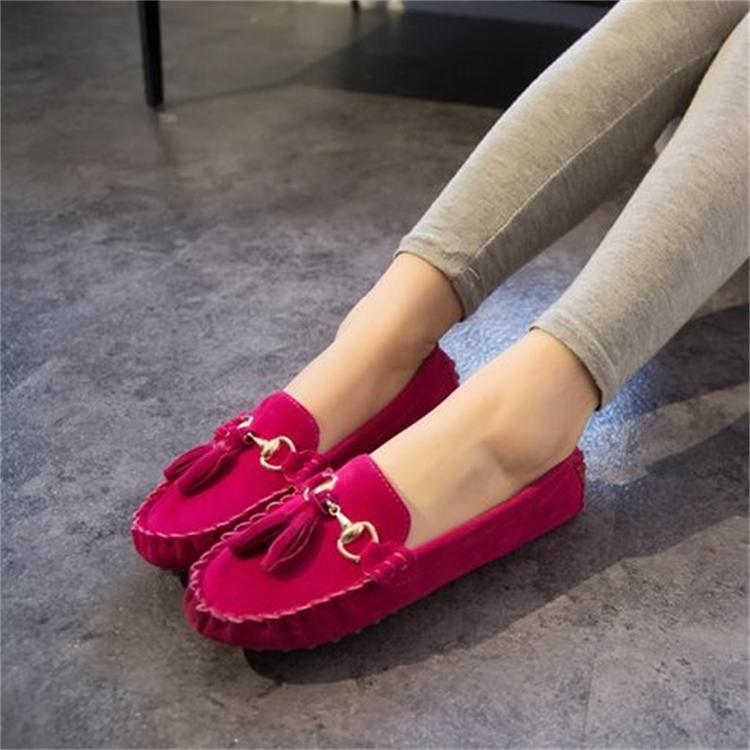 2014新款磨砂女鞋潮流女式豆豆鞋批发 女士单