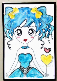 大量批发21*31涂鸦画彩漫画儿童写生画板动漫彩绘 丙烯水粉填色