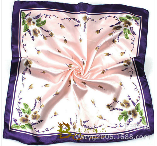 【批发新款春秋女士正方形丝巾小方巾职业巾 