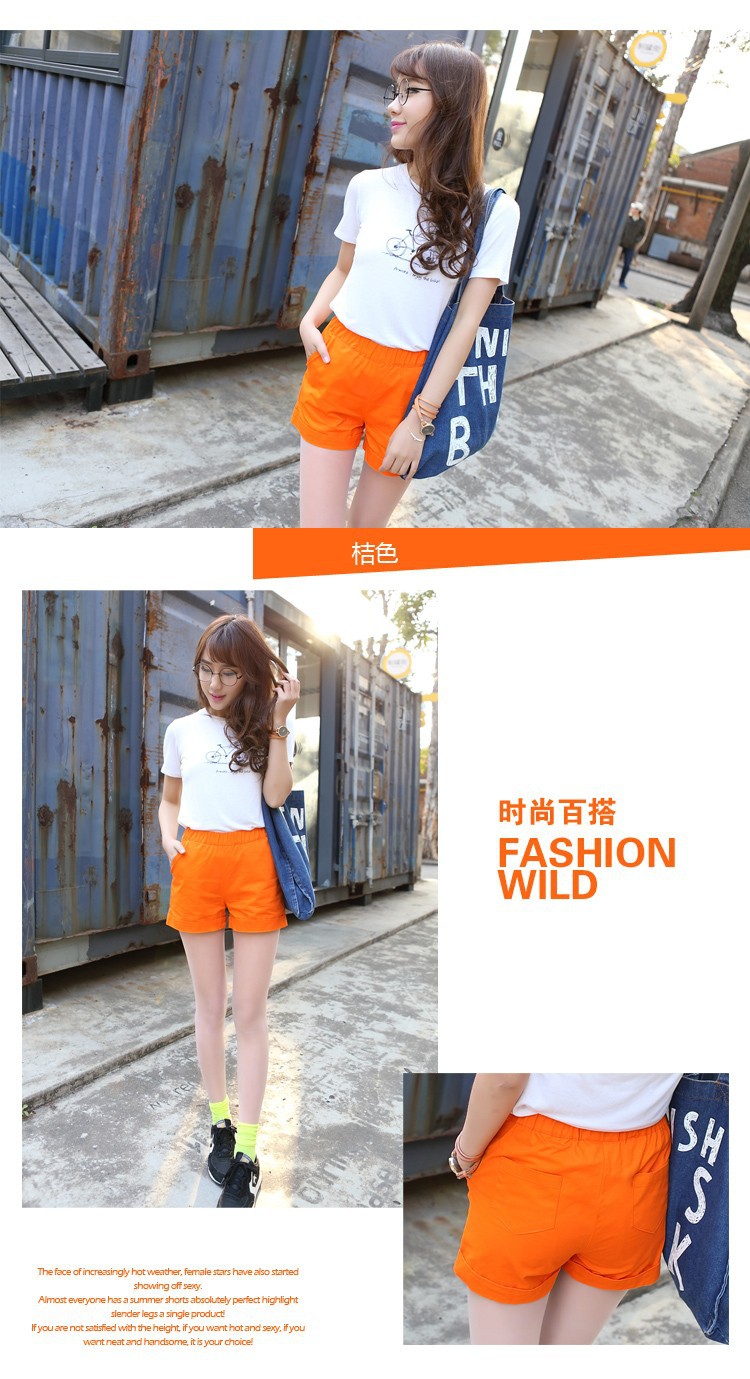 批发采购女式休闲裤-新款夏季女装<em>糖果</em>色<em>短裤</em>