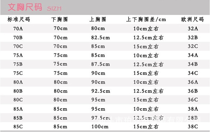 如何选内衣 文胸尺码尺寸对照表,文胸的尺码,胸罩的尺寸, 34 36 38 a