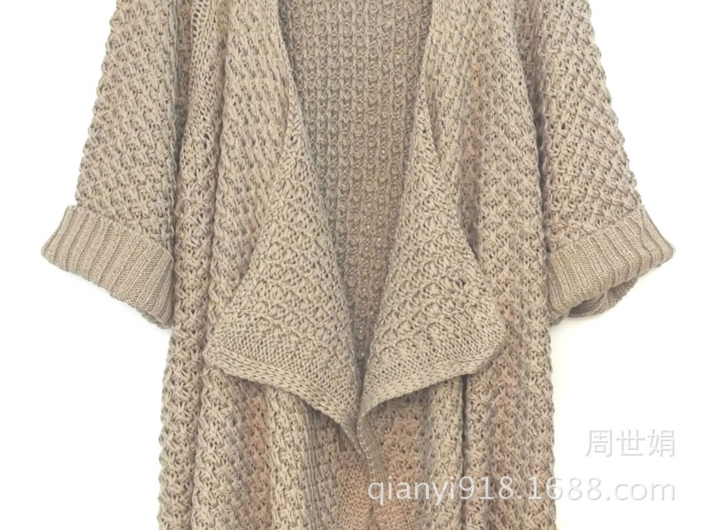 2014春季新款 欧美<em>时尚</em>镂空<em>针织开衫</em> 女式纯色