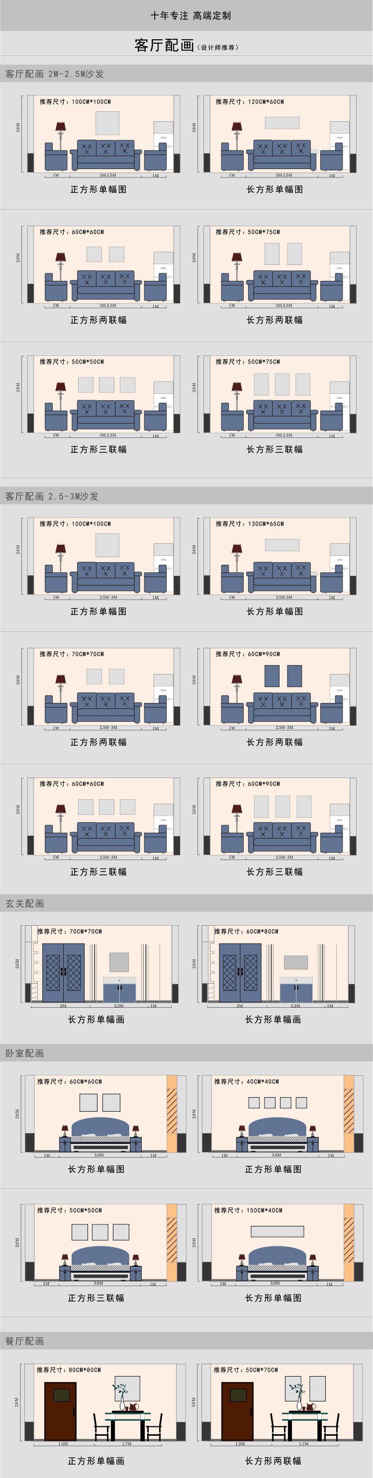 高档无框画 客厅装饰画 无框画定制