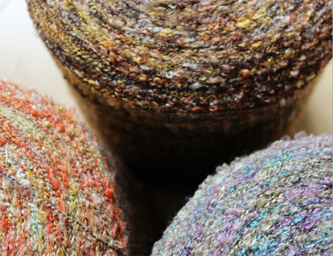 黑心竹节段染圈圈纱1