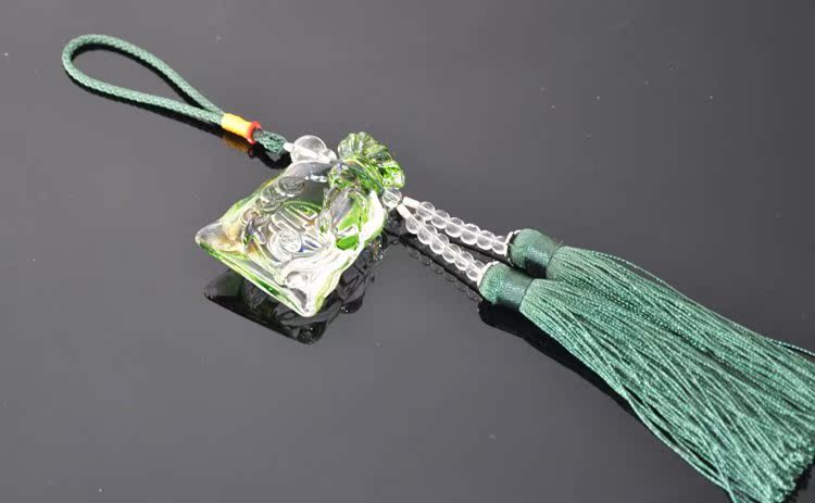 浙江金华厂家直销 精品汽车挂件 汽车琉璃布袋挂饰饰品 钱袋车饰挂件