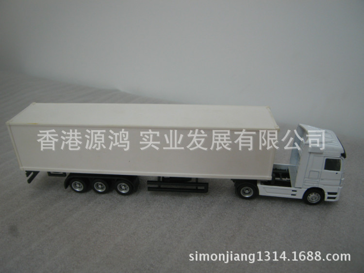 供应1:64奔驰货柜车模型 卡车模型后门可打开 货代礼品订制