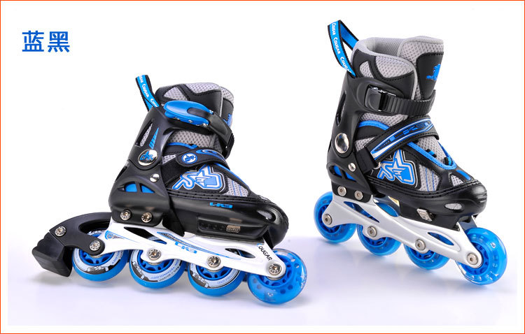【正品美洲狮儿童溜冰鞋直排可调旱冰鞋滑冰轮
