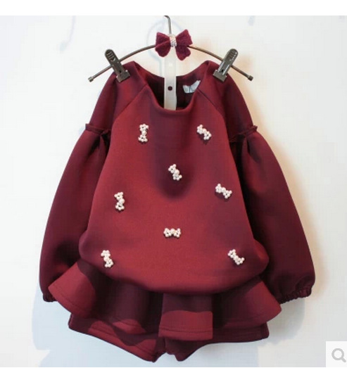 2014<em>韩版</em>童装韩国童装<em>女童秋冬</em>秋季新款珍珠