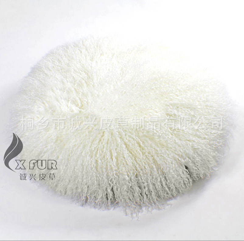 【CX-D-76 豪华白色 手工定制优质滩羊毛皮草