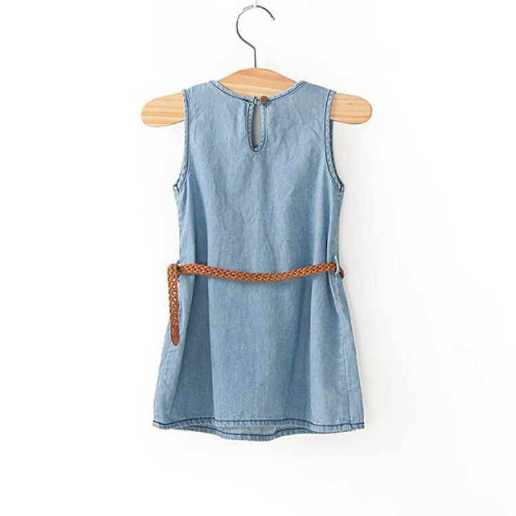 【速卖通货源 ZARA官网同步<em>女童马甲牛仔裙</em> 