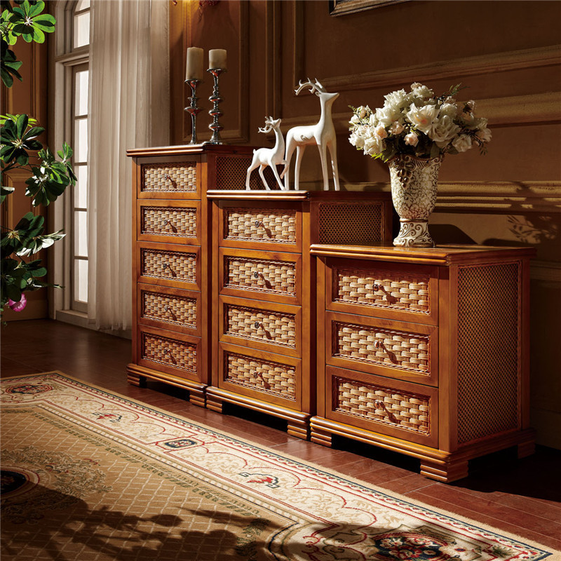 南藤 客厅藤储物柜 书房文件柜 餐厅餐边柜批发