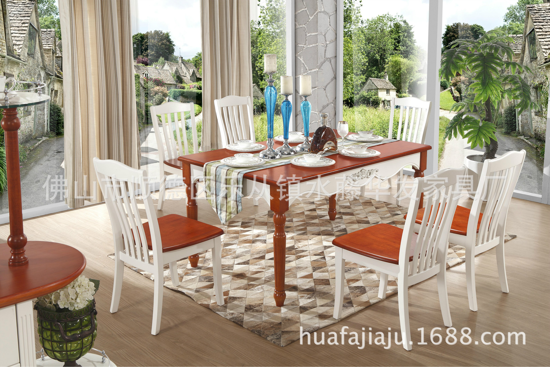 实木家具/最新地中海系列餐台餐椅