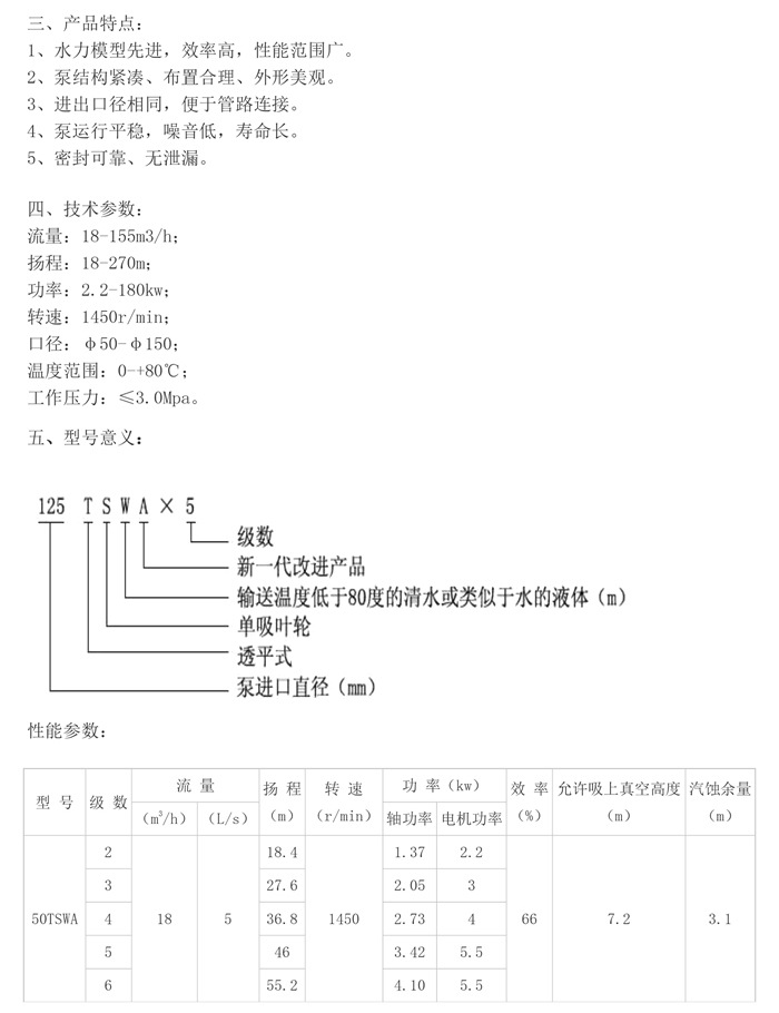 1 TSWA型卧式多级离心泵 (2)