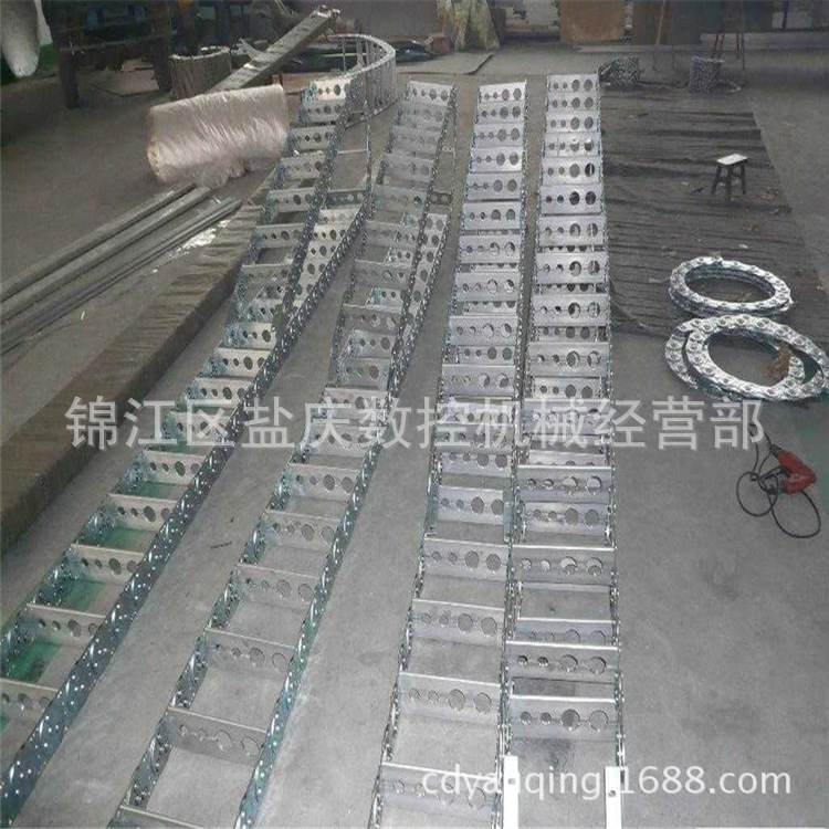 厂家直销钢厂设备专用钢制钢铝拖链坦克链125规格