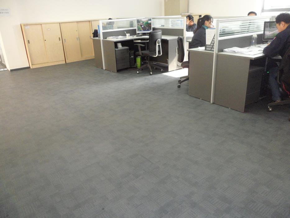 办公室专用地毯纹pvc塑胶地板 pvc片材胶地板