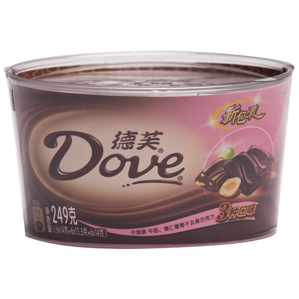 正品德芙巧克力新包装碗装什锦巧克力249g克休闲食品礼物特价