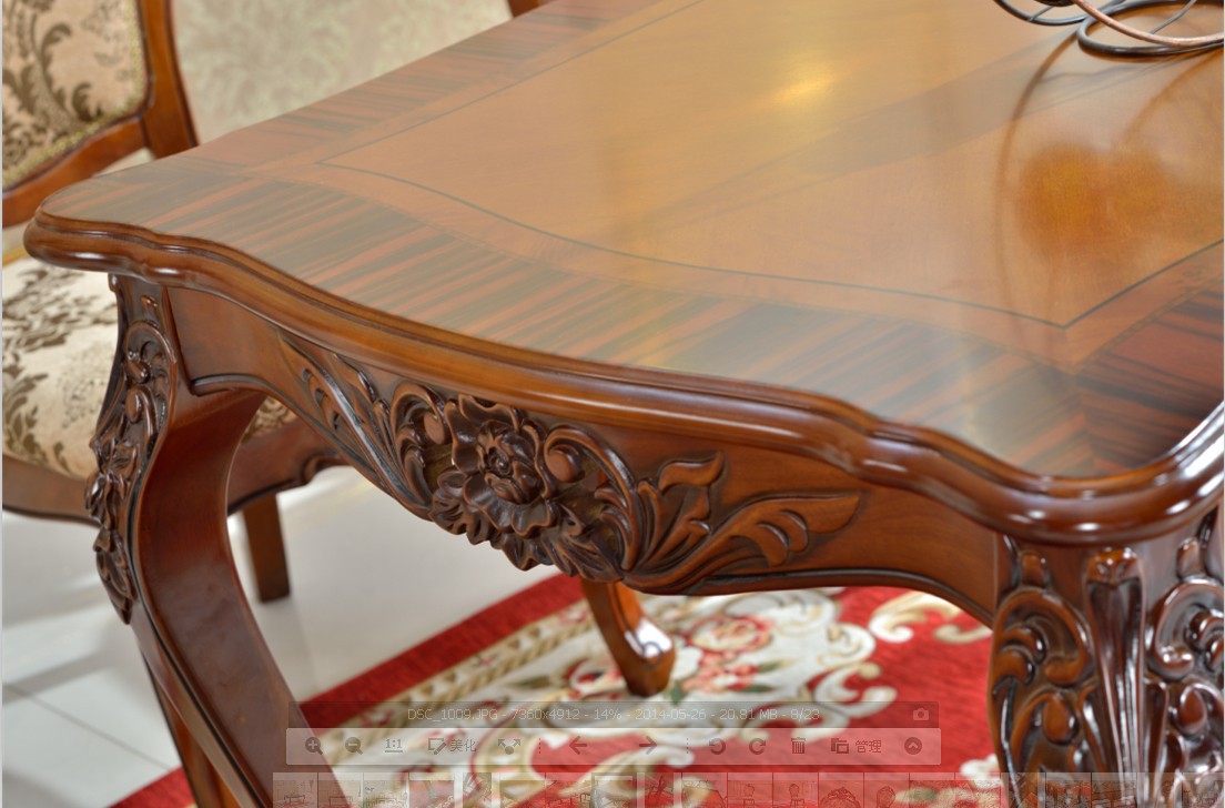 厂家直销欧式实木家具餐桌 时尚餐桌椅组合 实木餐台餐厅家具组合