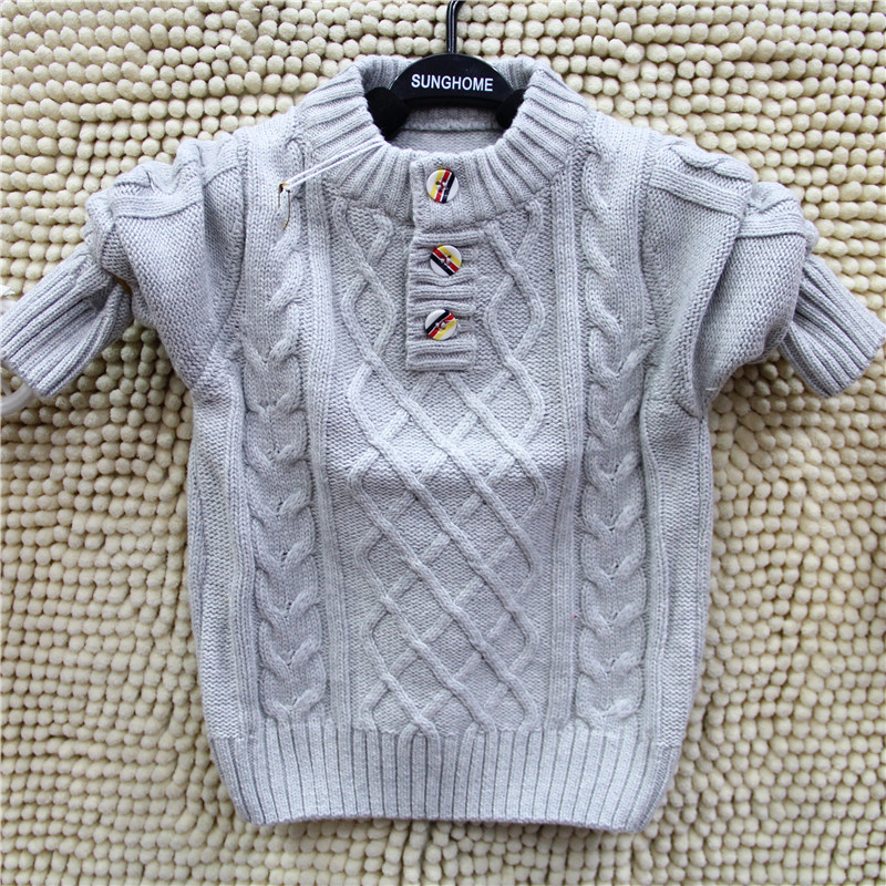 童装针织衫 2014春款韩版舒适男宝<em>女宝</em> 三纽扣