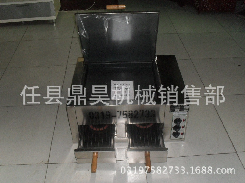 鼎昊牌双抽屉电热火烧炉（不锈钢材质）