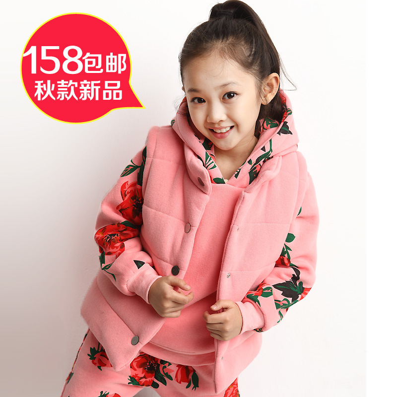 童装女童冬装2014新款秋冬季<em>女孩</em>衣服加厚三