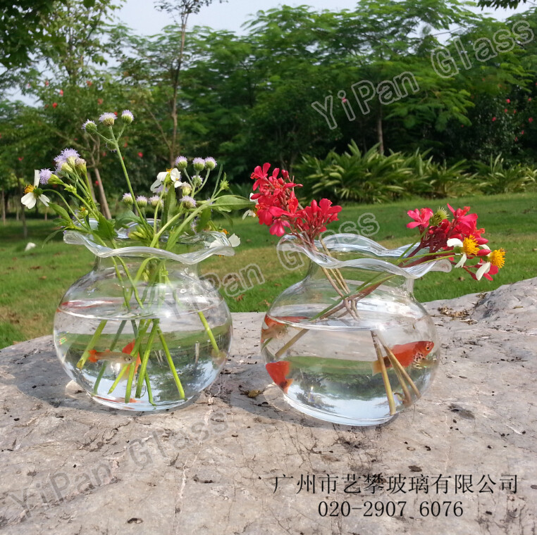 批发 花瓣形玻璃鱼缸 水培多肉植物培育玻璃瓶