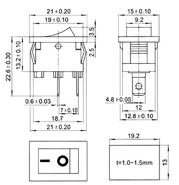 KCD1-101 2PIN 平麵