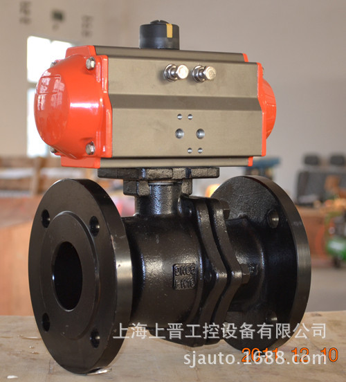 气动球阀,法兰式,阀体铸钢材质