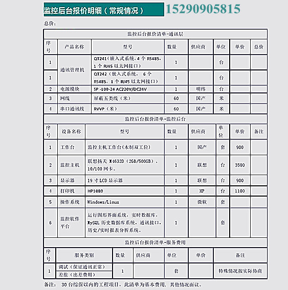 0004报价明细30台综保