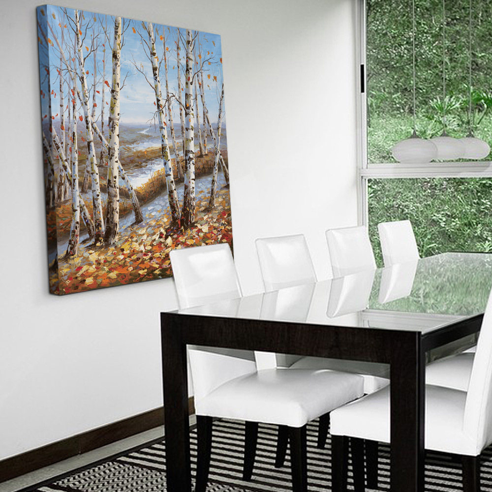 抽象风景帆布画