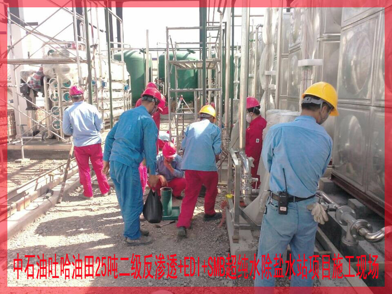 25吨小时二级反渗透+EDI+精混床超纯水设备