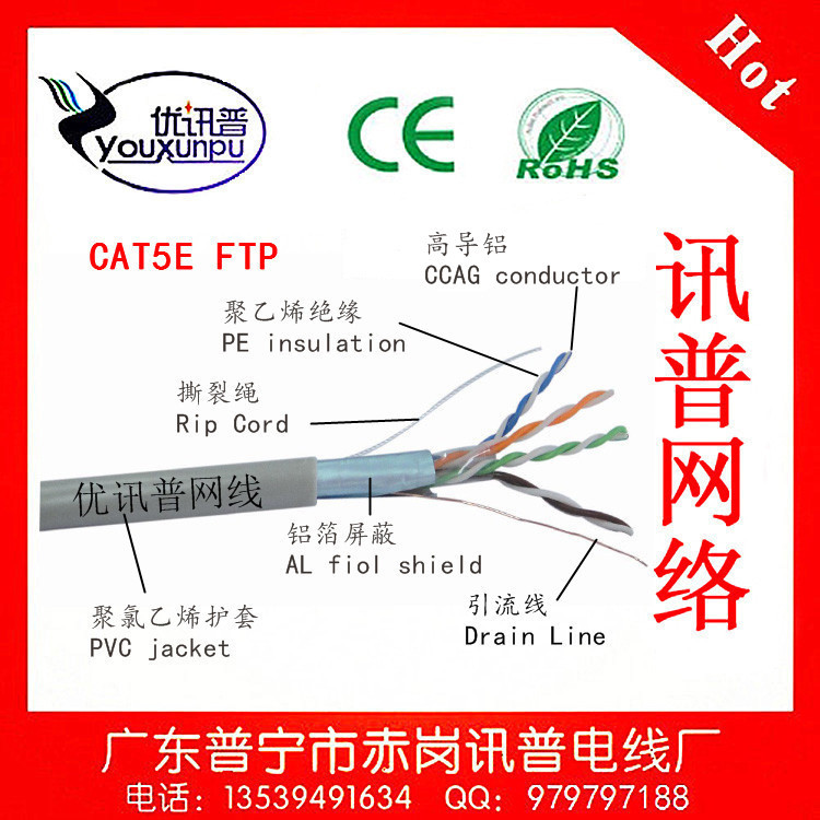 超五类单屏蔽高导铝