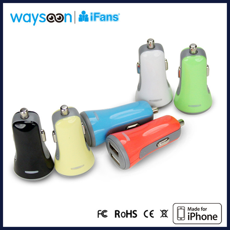 mfi工厂新款USB车载充电器3.4A 苹果所有手机
