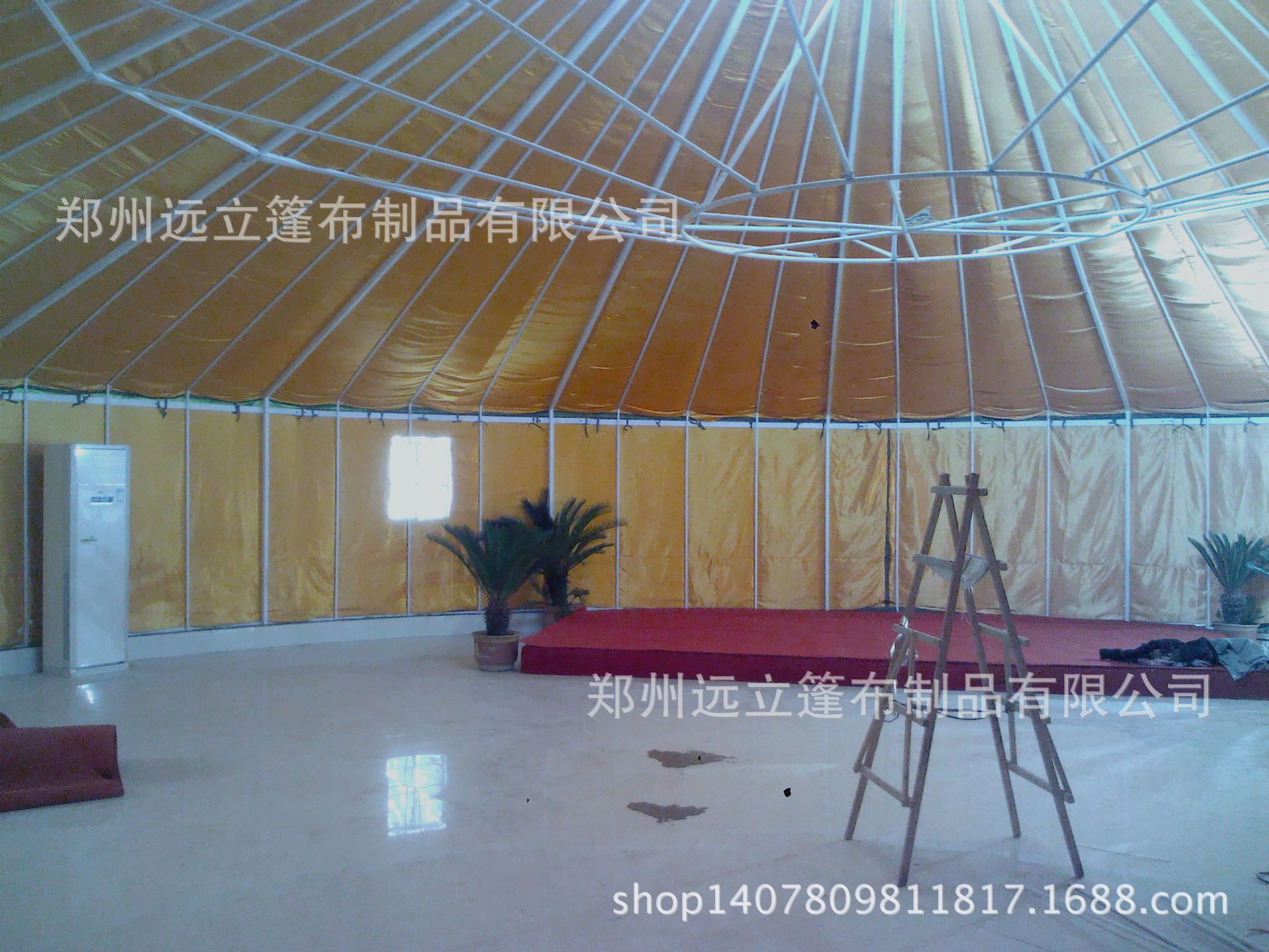 新款豪华钢架蒙古包,高端大气,价位低廉