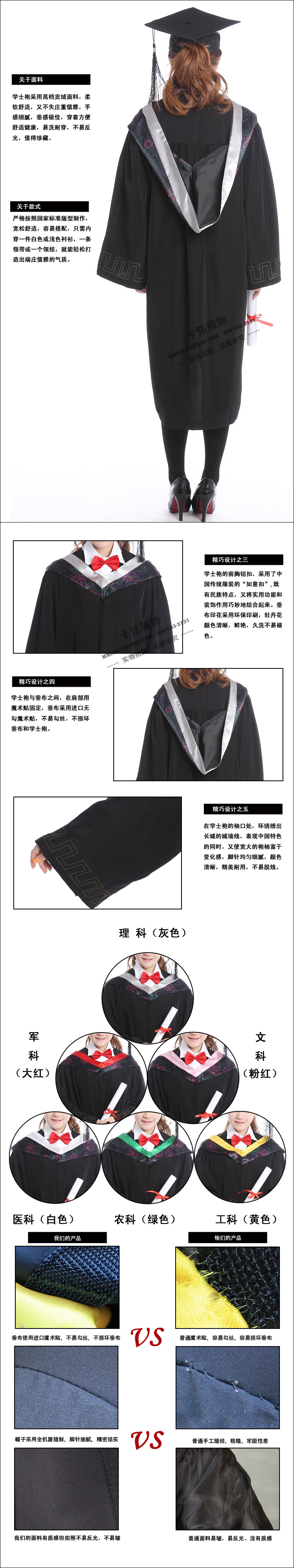 贡绒学士服理科1