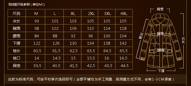 欧美品牌反季秋冬女装 时尚修身中长款加厚羽绒服 大毛领羽绒服女
