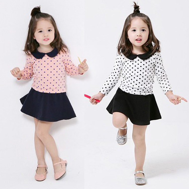 童装厂家批发 2014女童春新款套装 韩版纯棉长