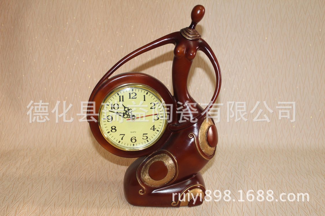 库存工艺品批发 欧洲风情<em>女人</em>小座钟 <em>家居用品</em>