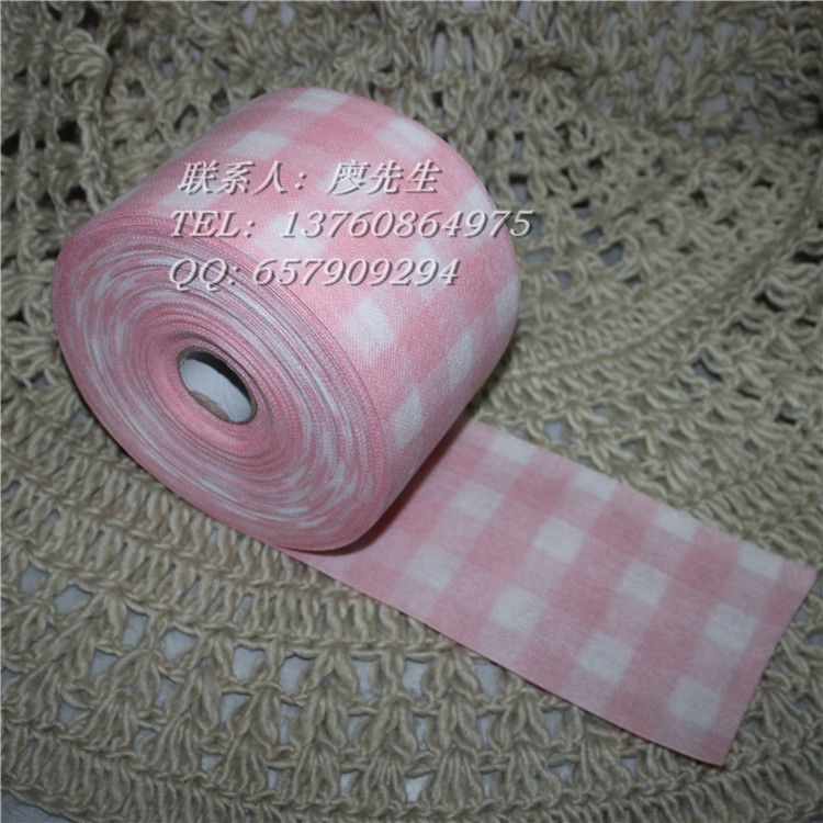 柔巾卷-一次性卷筒美容巾30米 粉色柔巾卷 彩色