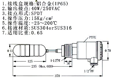 側裝浮球液位開關3