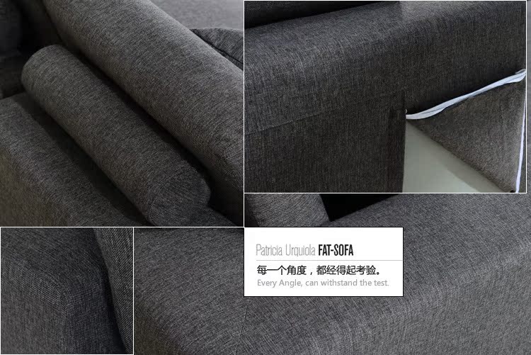 【伙拼】高档棉麻布艺沙发 客厅贵妃组合 现代布艺沙发 保用15年