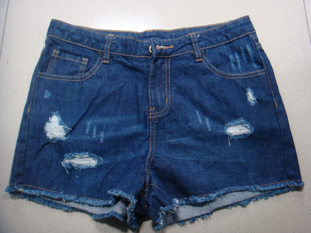 【2014春夏新款外贸大码高<em>腰包臂</em>破洞显瘦牛