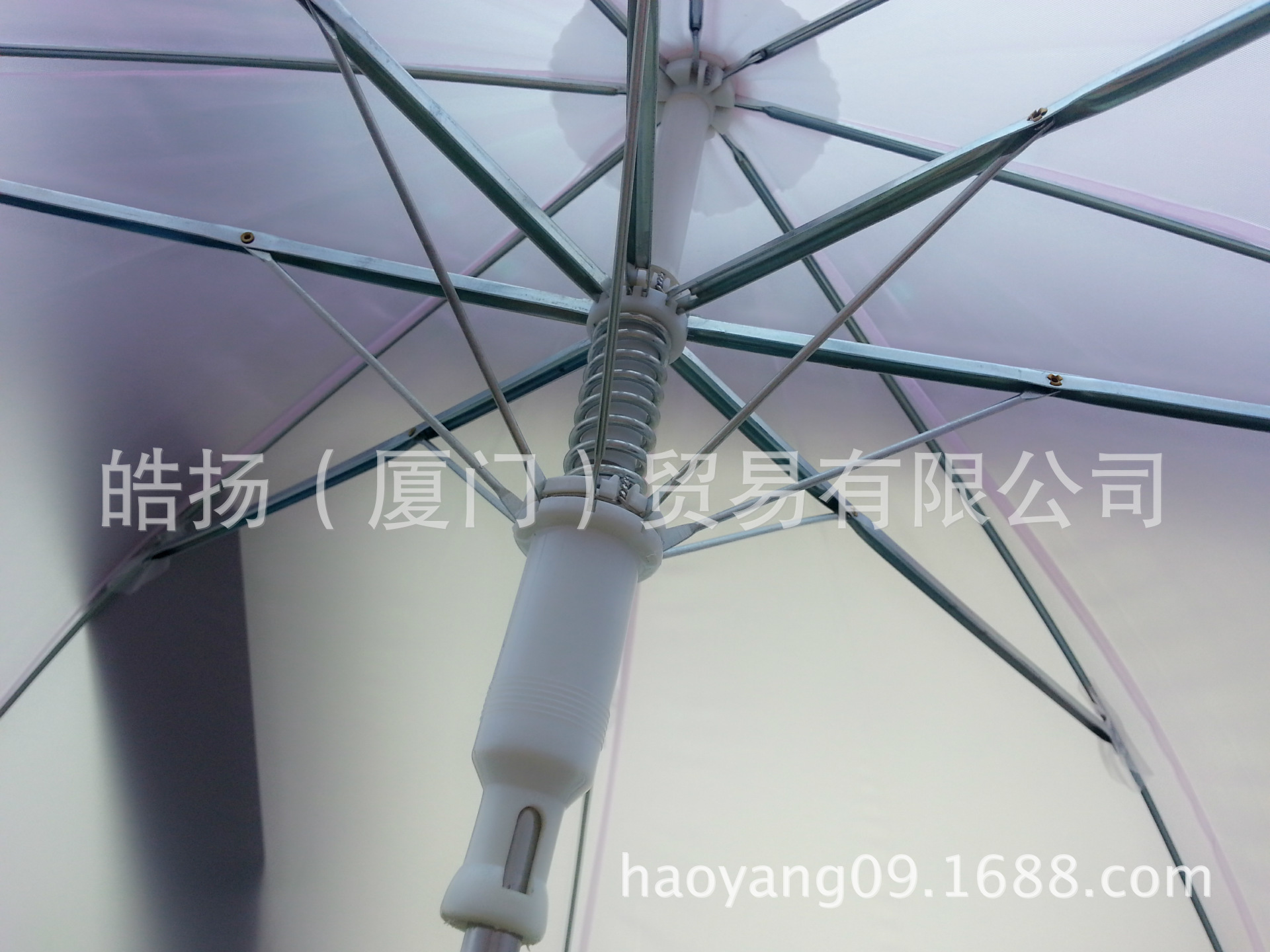 半透明菱形包边环保伞