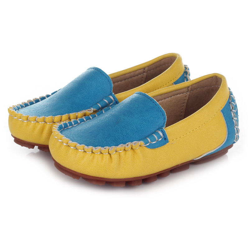 2014 秋季新款拼色童单鞋  男小童鞋品质手工缝线品牌童鞋批发