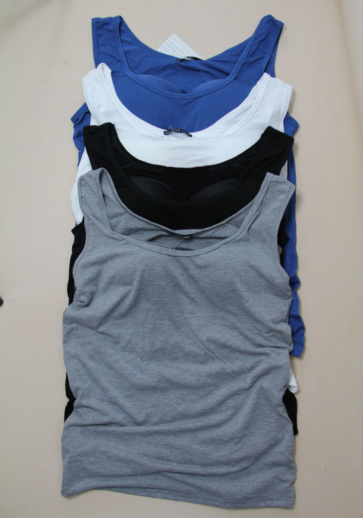 女士背心-莫代尔女无钢圈罩杯<em>宽肩文胸</em>背心T-