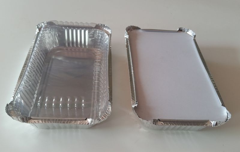 【型号1009 一次性铝箔餐盒定做 带塑料盖 带铝