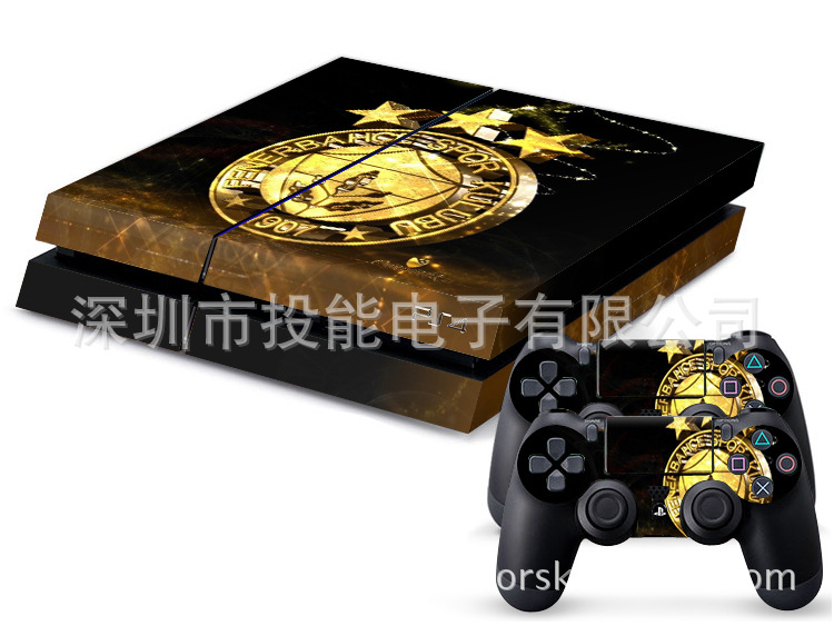 其他游戏机配件-PS4 游戏机贴纸 简单图案 彩膜